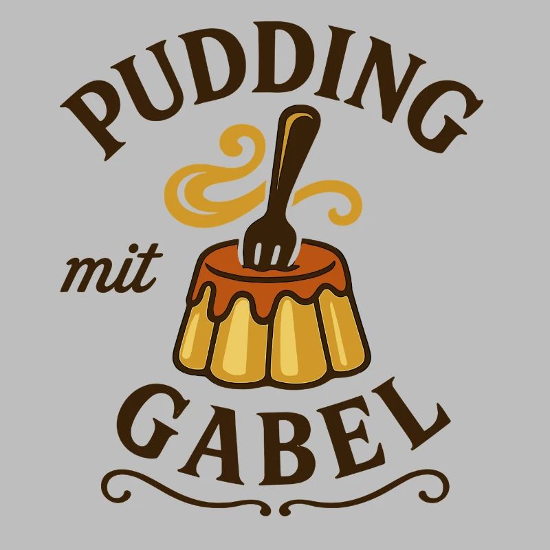 Pudding with fork