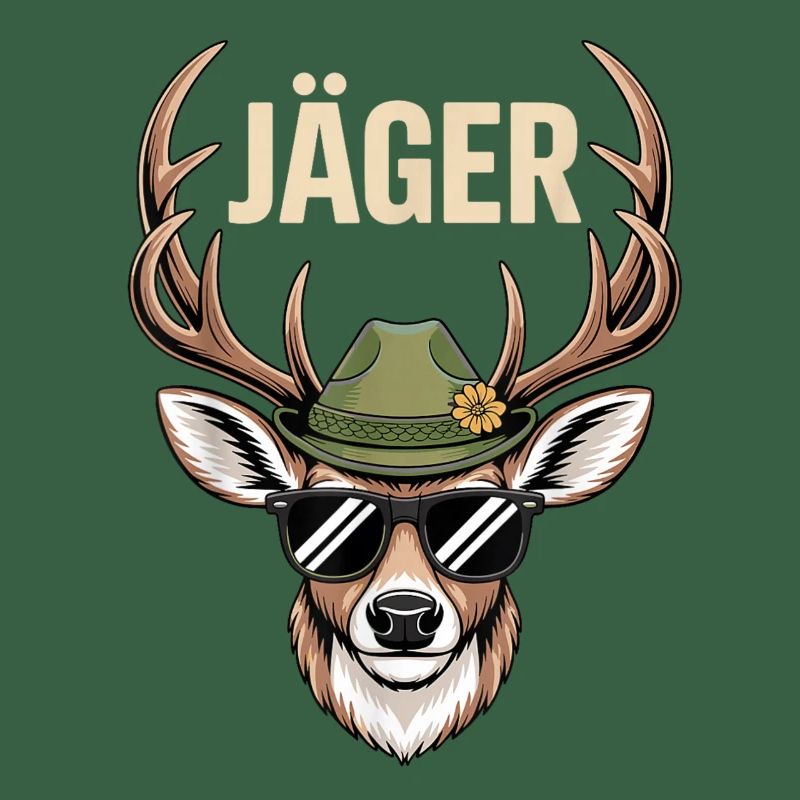 Hunter Deer with Hat Sunglasses