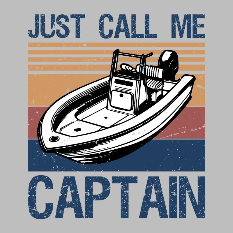 Bateau rétro vintage appelez-moi simplement capitaine