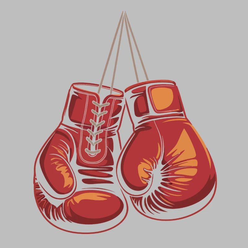 Illustration des gants de boxe rouges