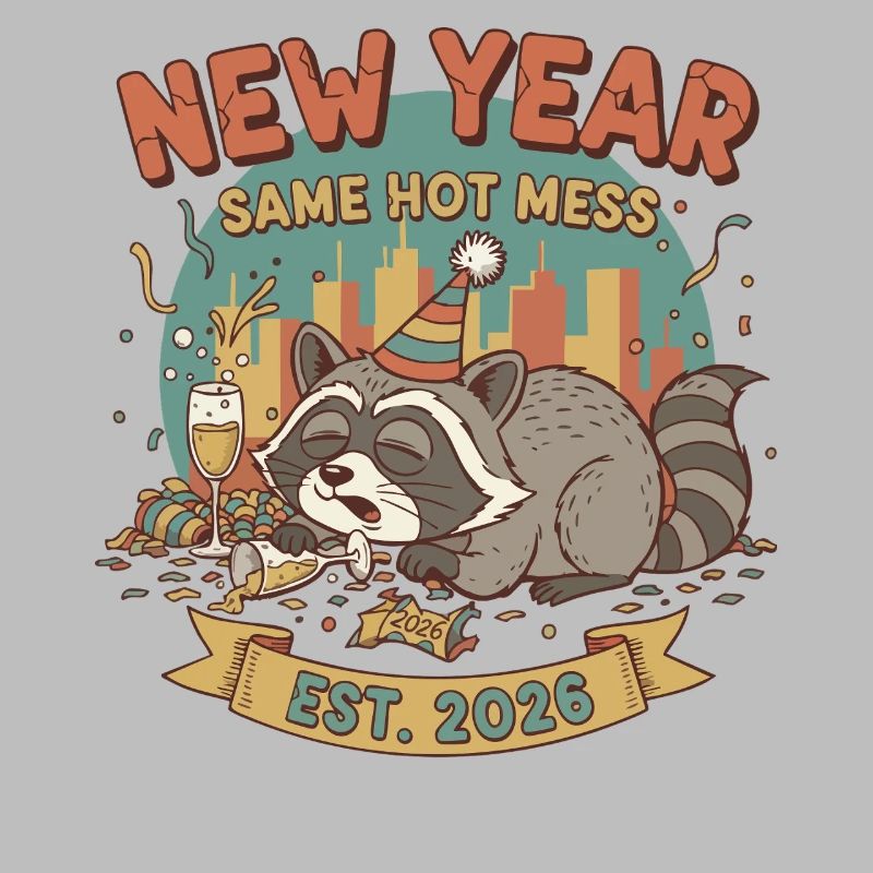 New Year Same Hot Mess Est. 2026 Celebration