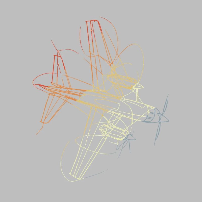 Dessin rétro d’avion