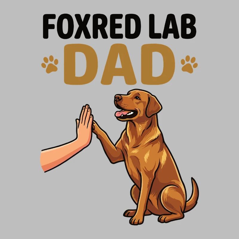 Fox Red Lab Dad – High Five Hund Design