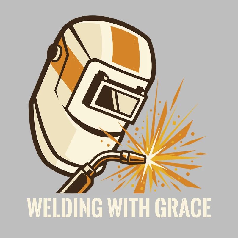 WELDING WITH GRACE Welding Helmet Motif