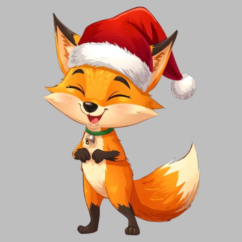 Fuchs mit Santa Hut