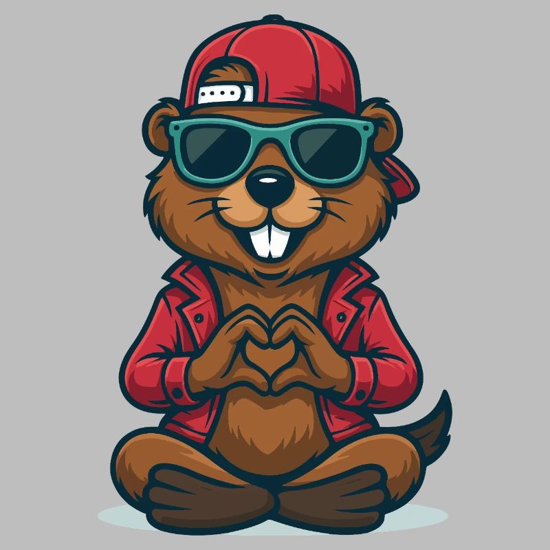 Cooler Herz-Biber