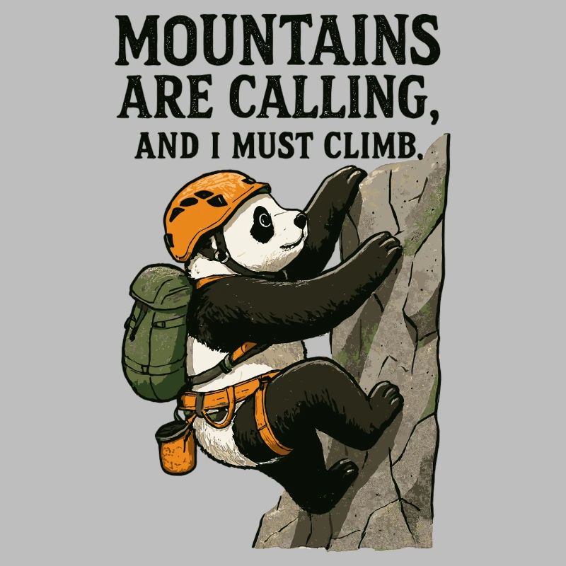 Bloc panda grimpeur drôle