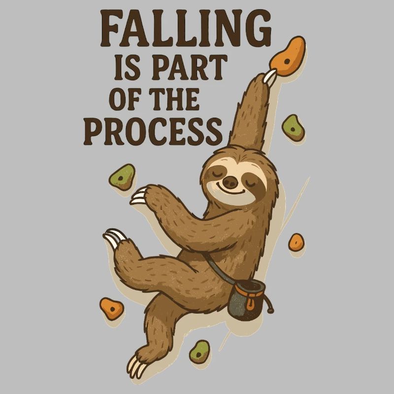 Bouldering Sloth – Falling is part of the Process