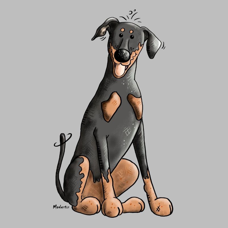 Drolliger Dobermann