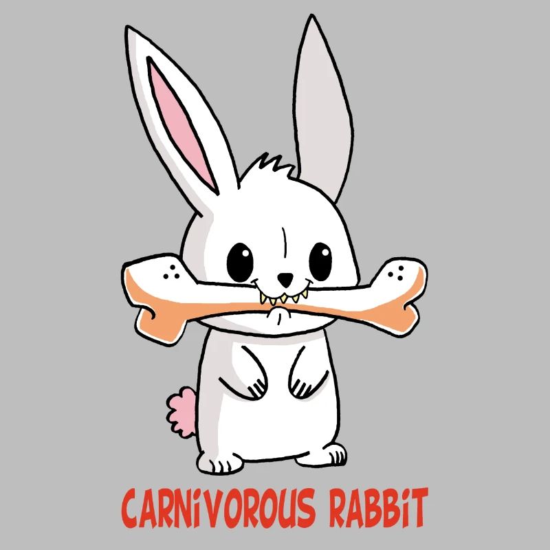 Carnivorous white rabbit