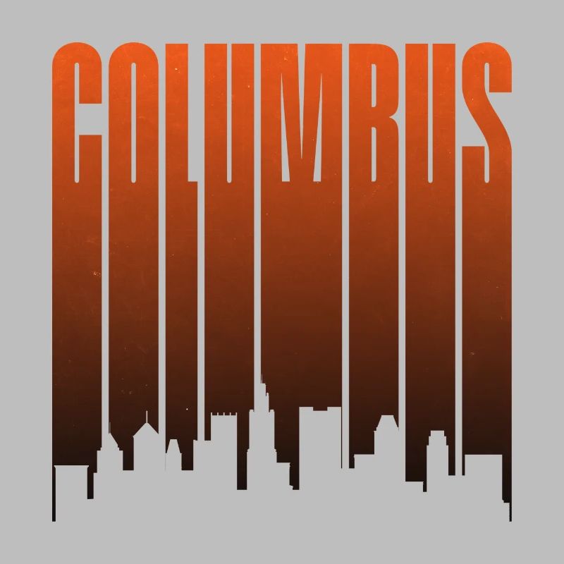 Columbus Skyline Sunset Gradient