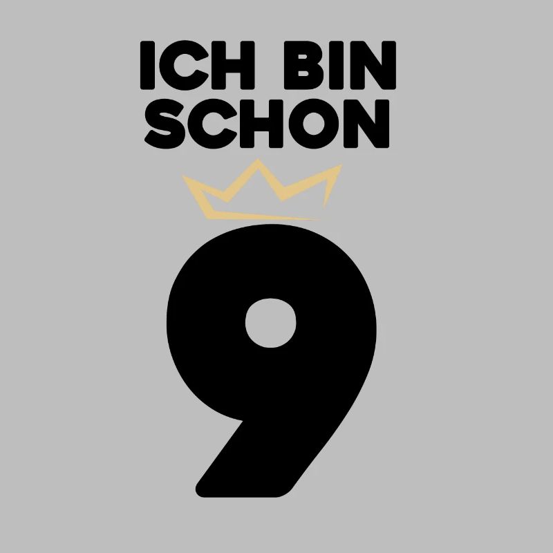 9 Geburtstag - 9 Jahre mit Krone