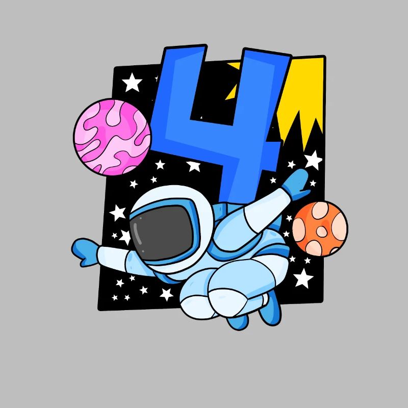4e anniversaire 4 ans Espace jeune astronaute