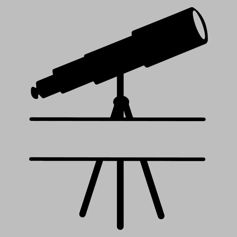 Teleskop-Schattenbild mit Leerzeichen oder Balken