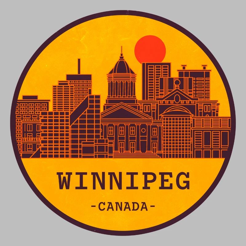 Winnipeg Skyline Circle Emblem