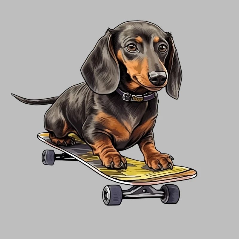 Dackel Skateboard Abenteuer