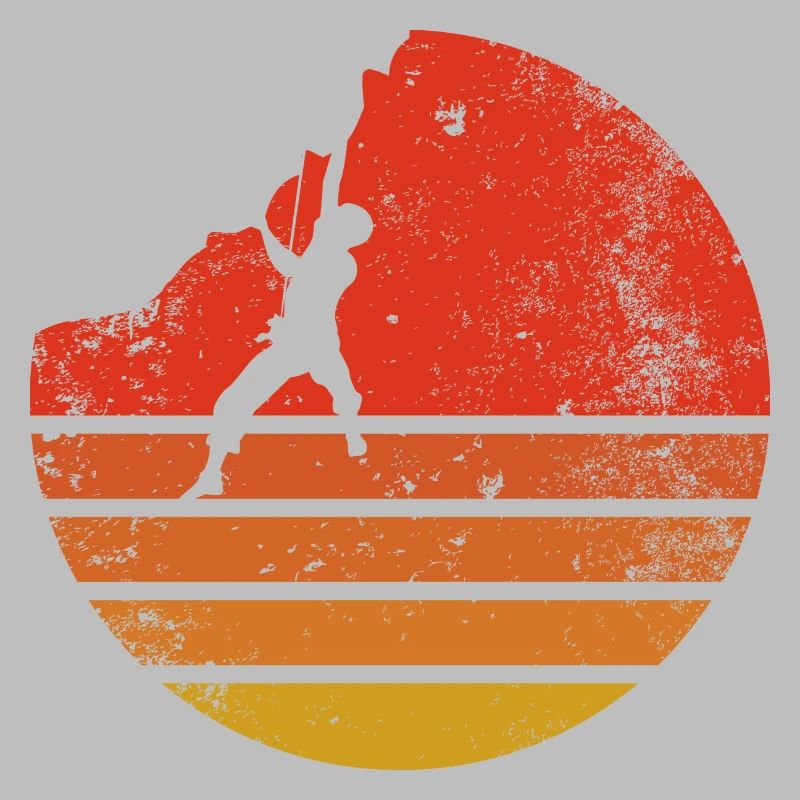 Wanderer bei Retro Sunset