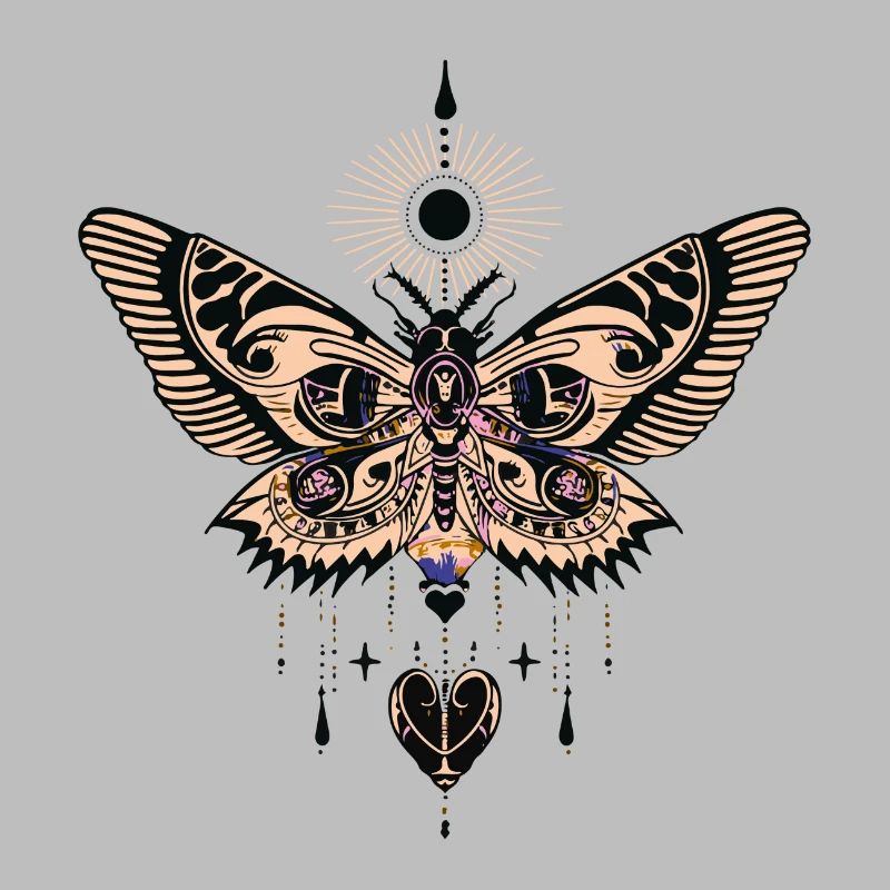 Conception de papillon mystique et d’aura céleste