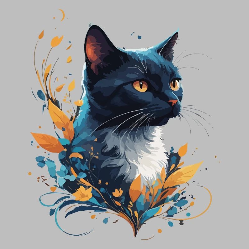 Chat coloré