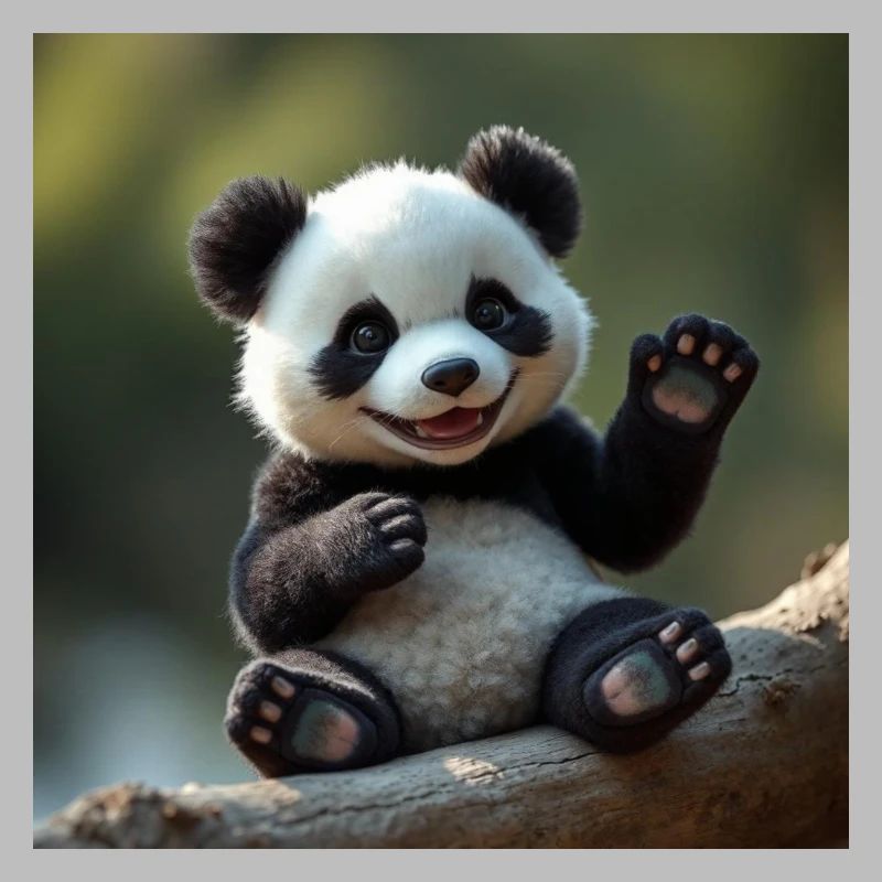 Panda mignon en 3D