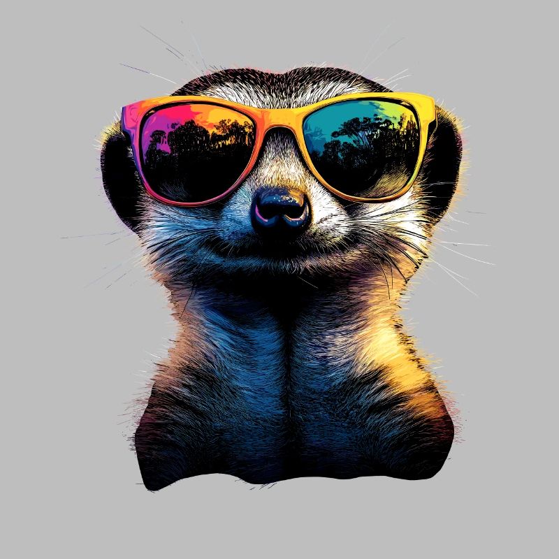 Lunettes de soleil suricate coloré mignon suricate