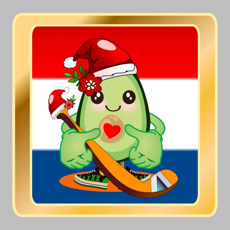 Weihnachtsgeschenke Avocado Eishockeyspieler