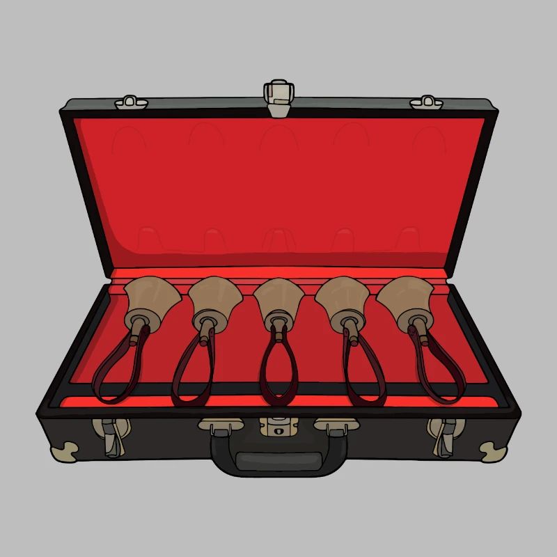 Handbells Carrying Set Case Vintage