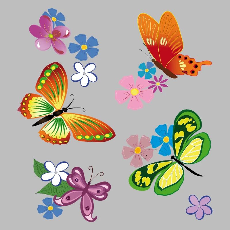 Fleurs, Fleurs, Papillon