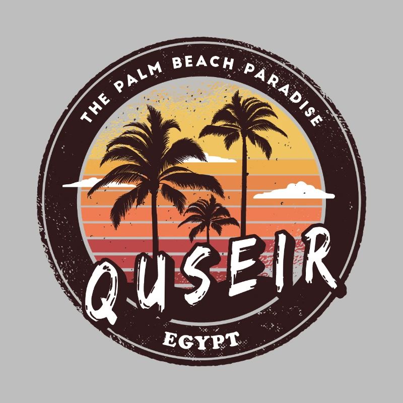 Quseir Egypt Vintage Palm Tree Design