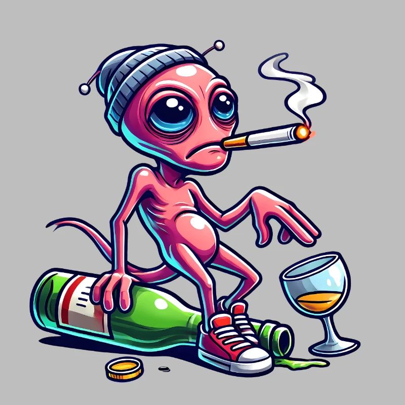 Extraterrestre avec la gueule de bois