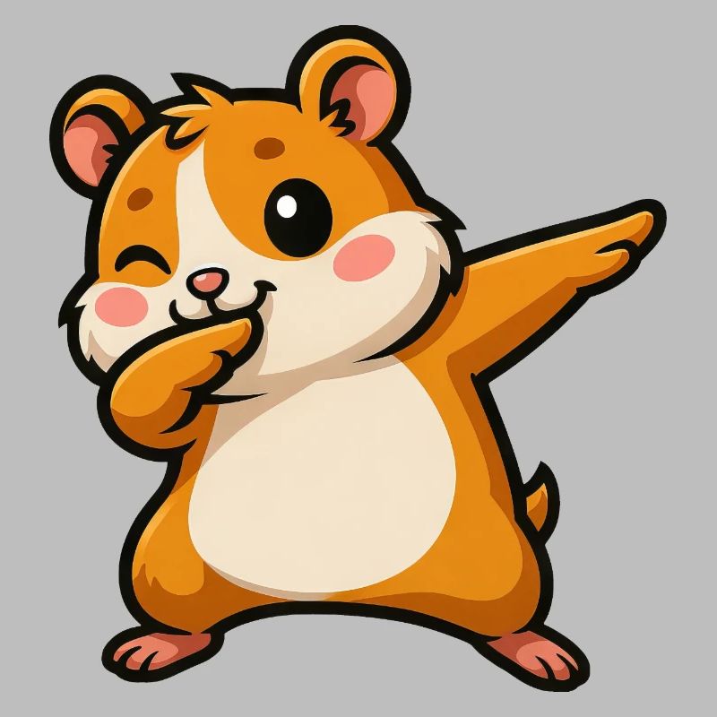 Dessin animé mignon cochon d’Inde hamster