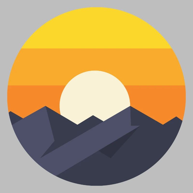 Sunset Mountain Abstrakt