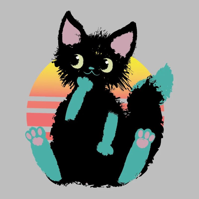 doodle cat blob, thinks