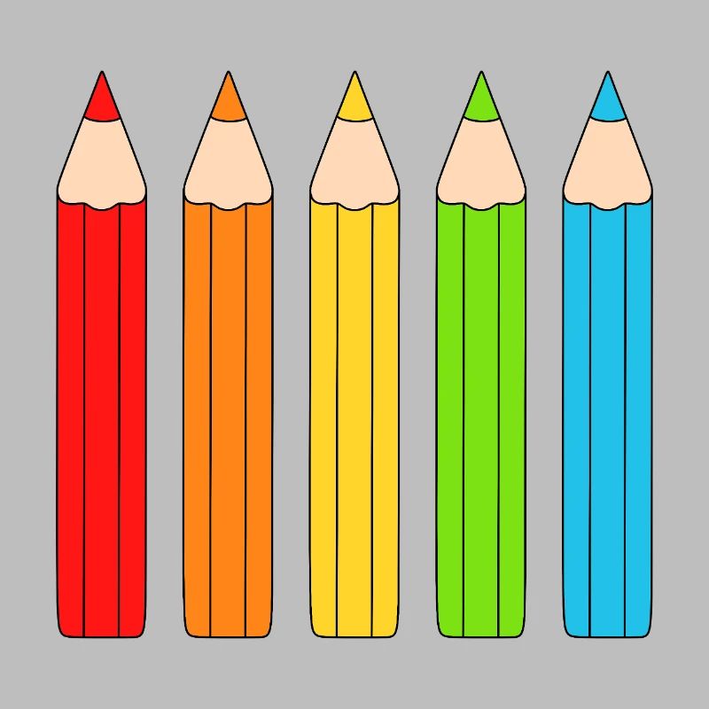 Vibrant Colour Pencil Array Design