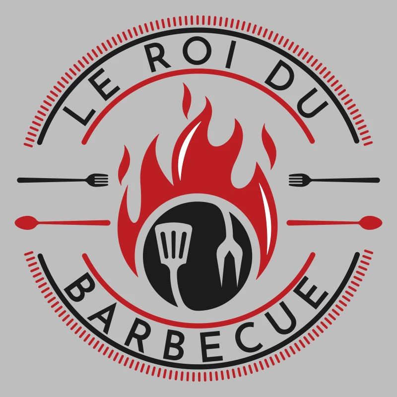 Barbecue Fire Kitchen Logo