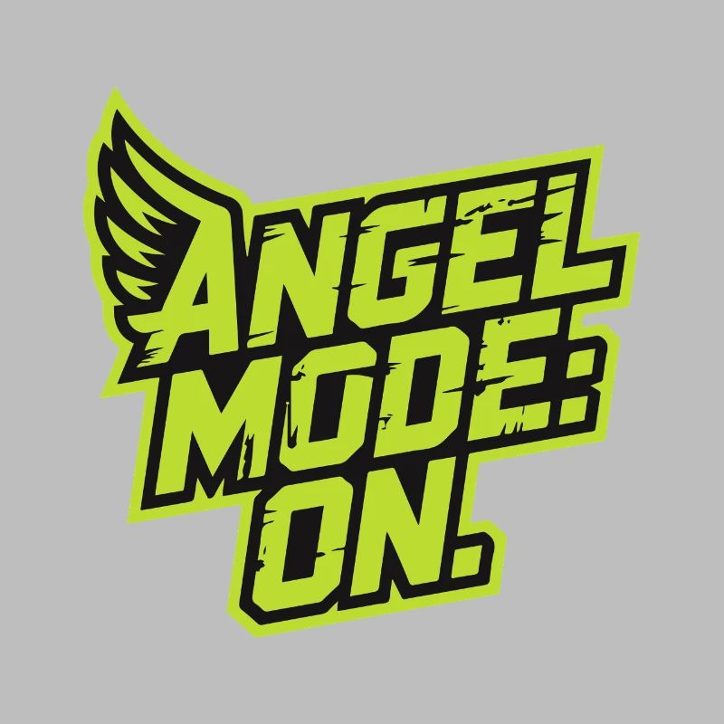 Modèles d’anges sur une typographie verte audacieuse