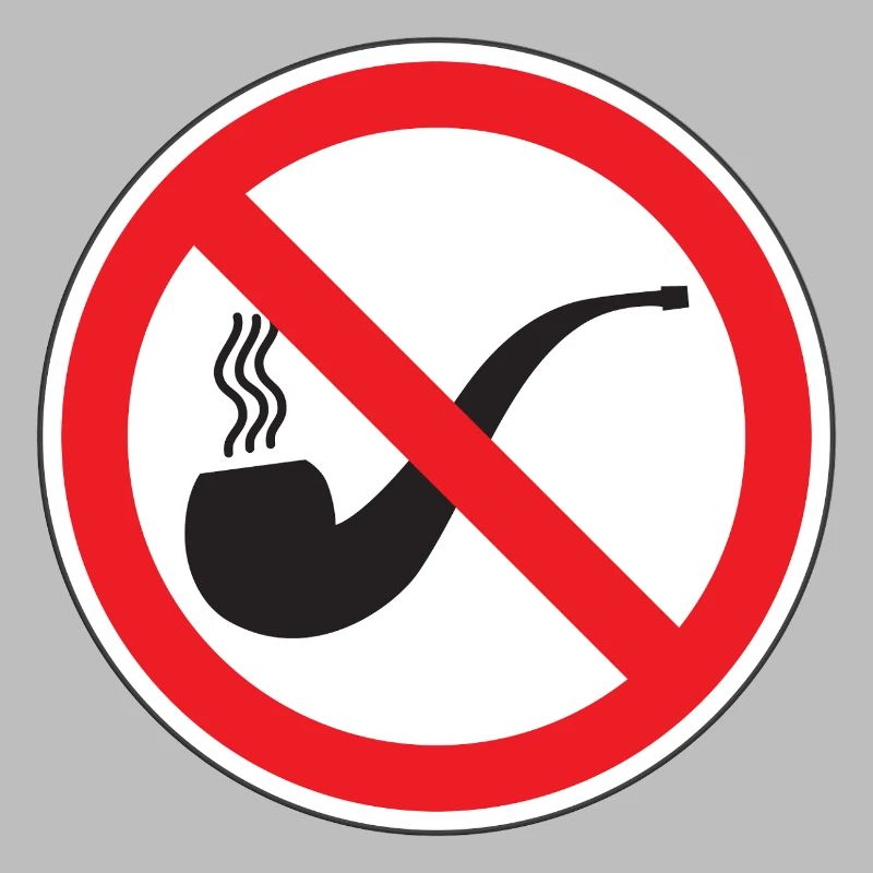 Panneau Interdiction de Fumer Pipe, Signalisation 