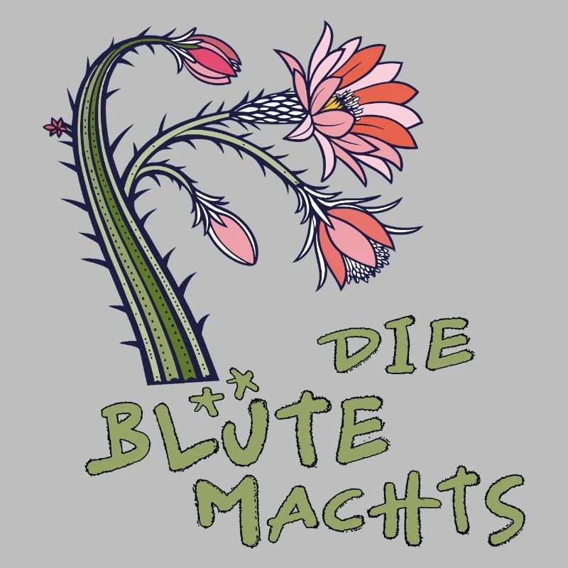 Cactus avec fleur et dicton