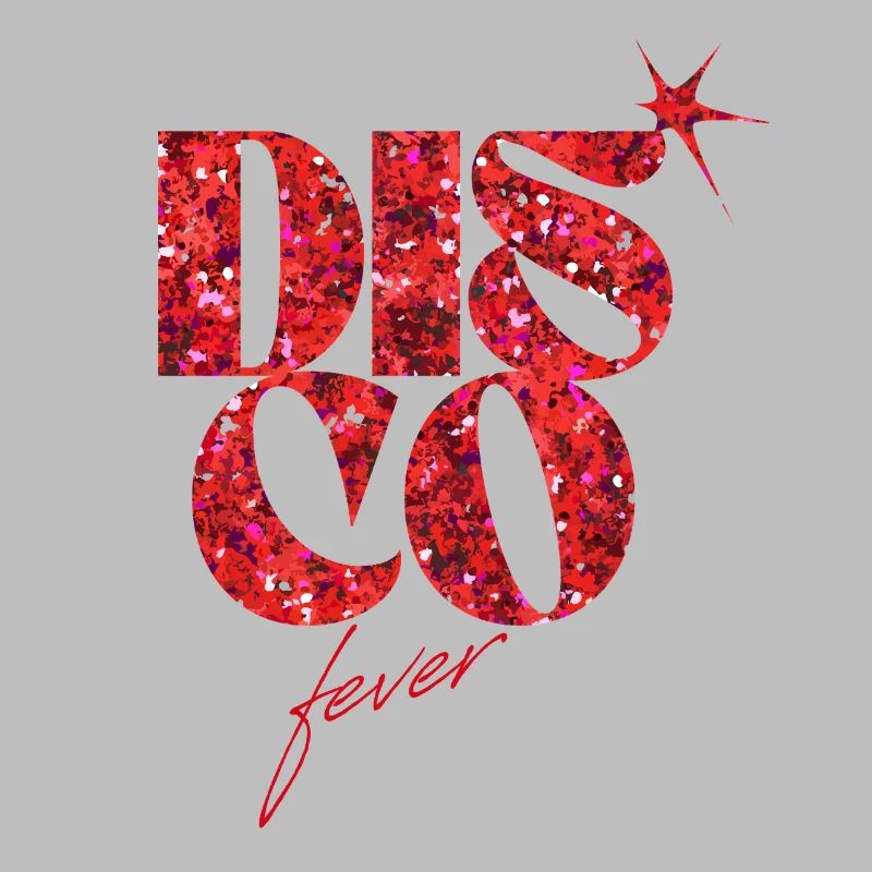 Disco Fever Glitter Liebe Statement Design