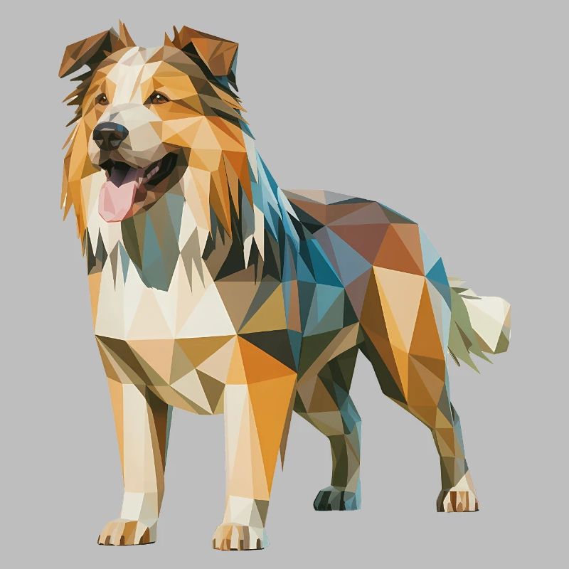 Berger australien - Logo Low Poly cool