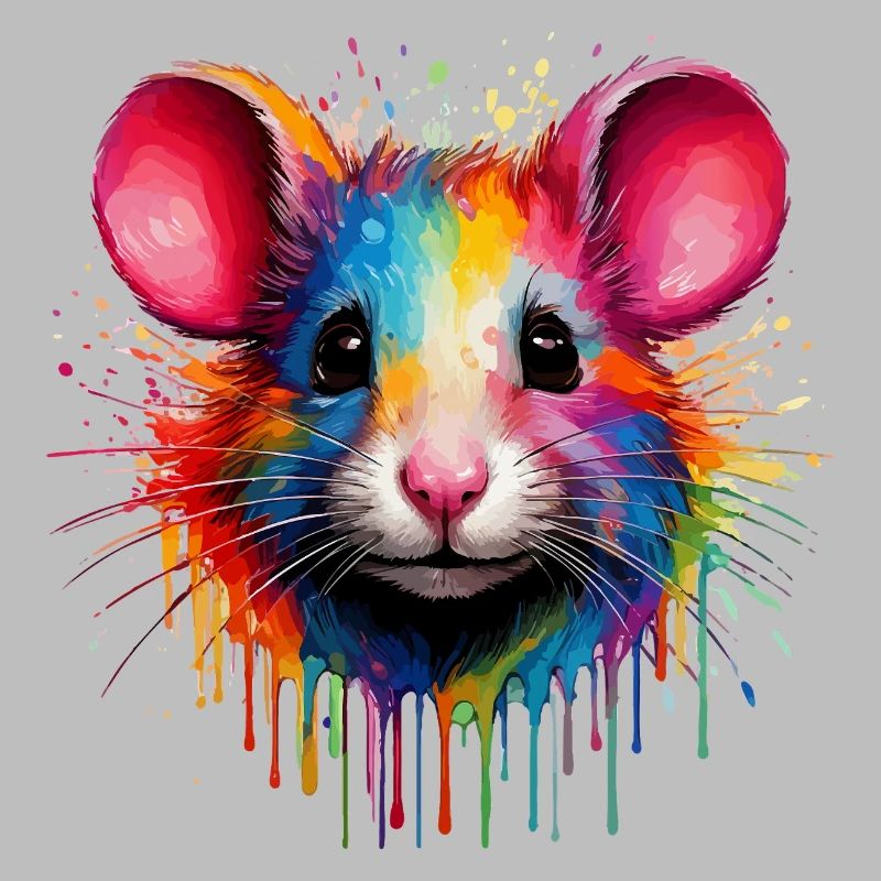 Rainbow Mouse Head
