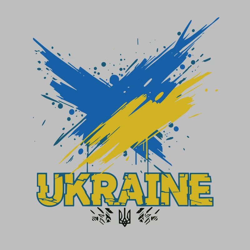 Drapeau de l’Ukraine Splash Art