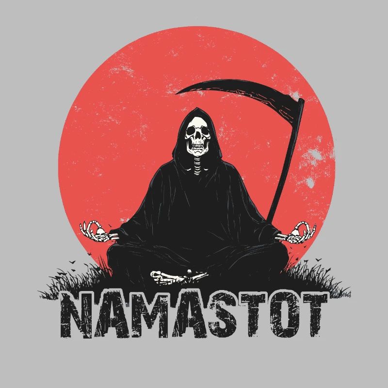 Grim Reaper Does Yoga – Funny Grim Reaper Design