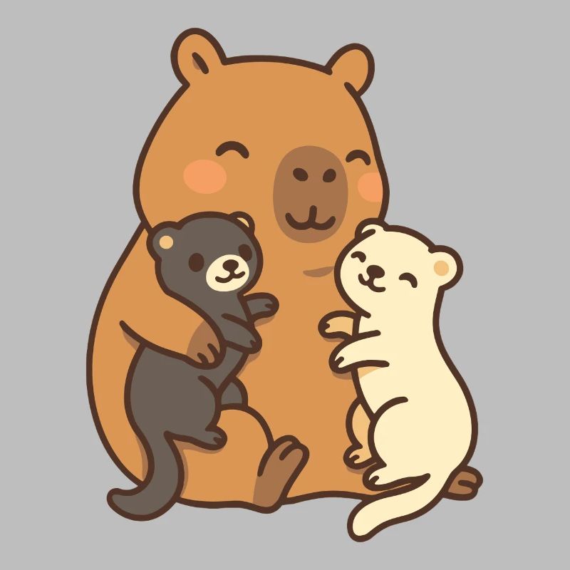 Capibara e furetto – Amicizia e sicurezza