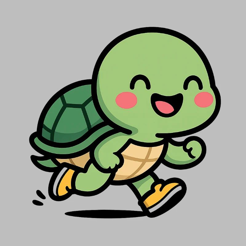 Turtle-runner smile