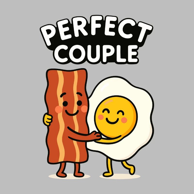 Perfect Couple Bacon Egg Breakfast