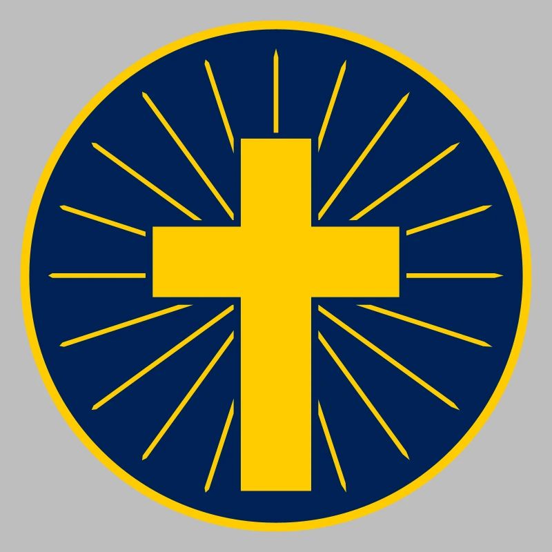 Croix Dorée Avec Rayons