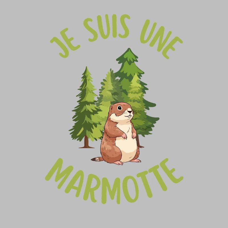 Ich bin ein Murmeltier im Wald