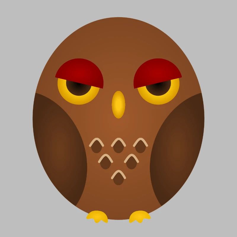 Grumpy Owl Silhouette