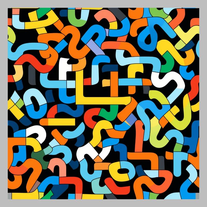 Intertwined Color Knot Pattern